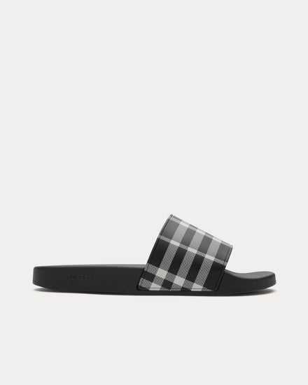 Burberry Check Archive Black / Calico Beige Slides - 1