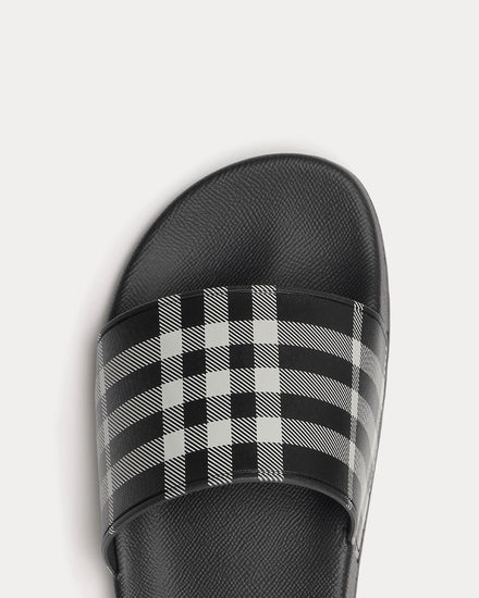 Burberry Check Archive Black / Calico Beige Slides - 6