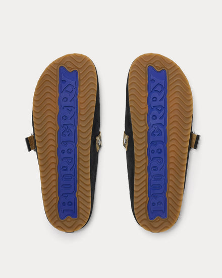 Burberry Urchin Suede Black Clogs - 3