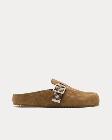 Burberry Urchin Suede Jute Clogs