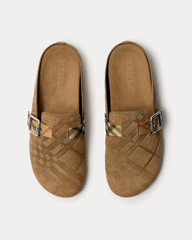 Burberry Urchin Suede Jute Clogs - 2