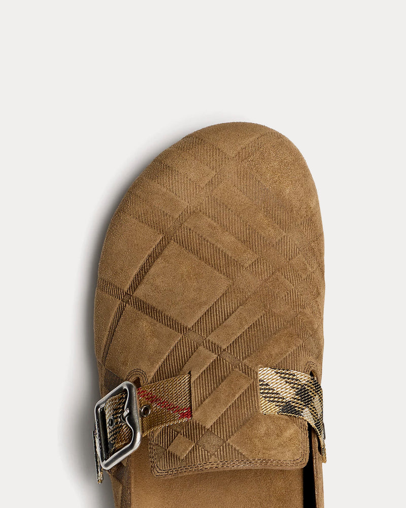 Burberry Men's Urchin Suede Jute Clogs