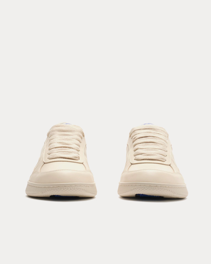 Burberry Check Terrace Leather Clam Beige Low Top Sneakers - 3
