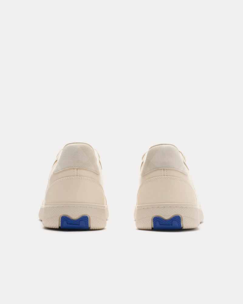 Burberry Check Terrace Leather Clam Beige Low Top Sneakers - 4