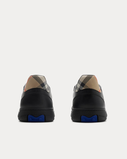 Burberry Check Terrace Leather Black / Sand Low Top Sneakers - 3