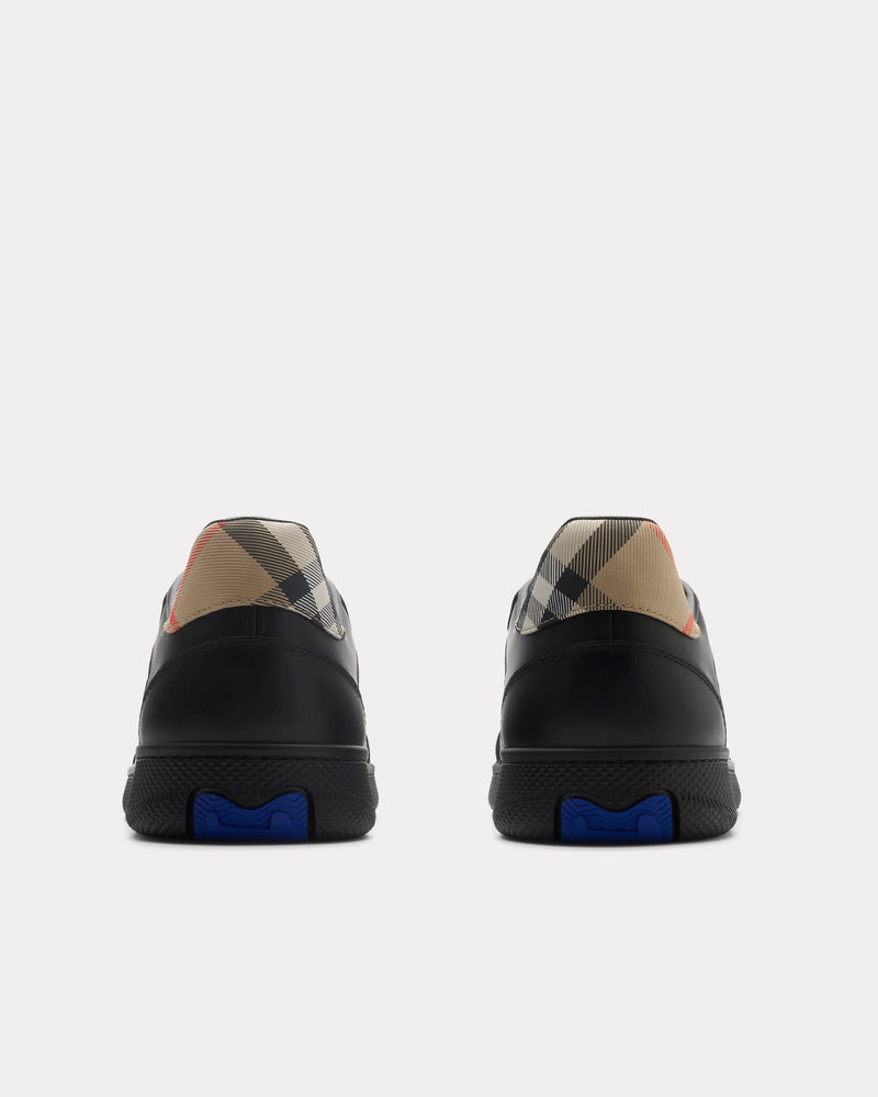 Burberry Check Terrace Leather Black / Sand Low Top Sneakers - 3