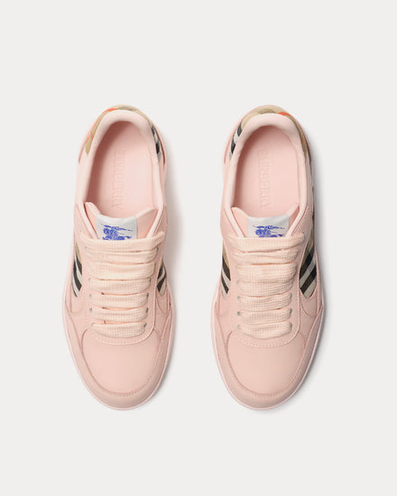 Burberry Check Terrace Leather Flora / Sand Low Top Sneakers - 2