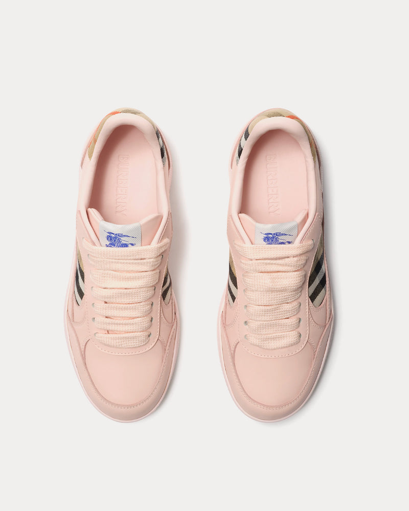 Burberry Check Terrace Leather Flora / Sand Low Top Sneakers - 2