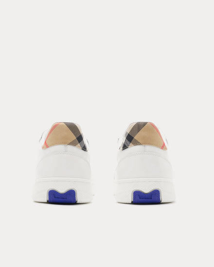 Burberry Check Terrace Leather White / Sand Low Top Sneakers - 3