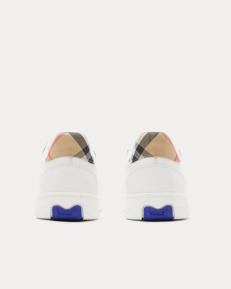 Burberry Check Terrace Leather White / Sand Low Top Sneakers - 3