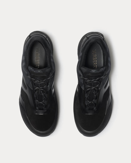 Burberry Discover Check & Mesh Iron Grey Low Top Sneakers - 2
