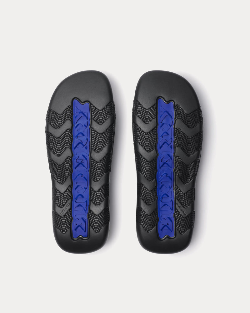 Burberry Dive Embossed Check Black Slides - 3