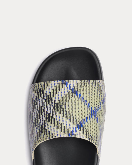 Burberry Dive Embossed Check Lichen Slides - 4