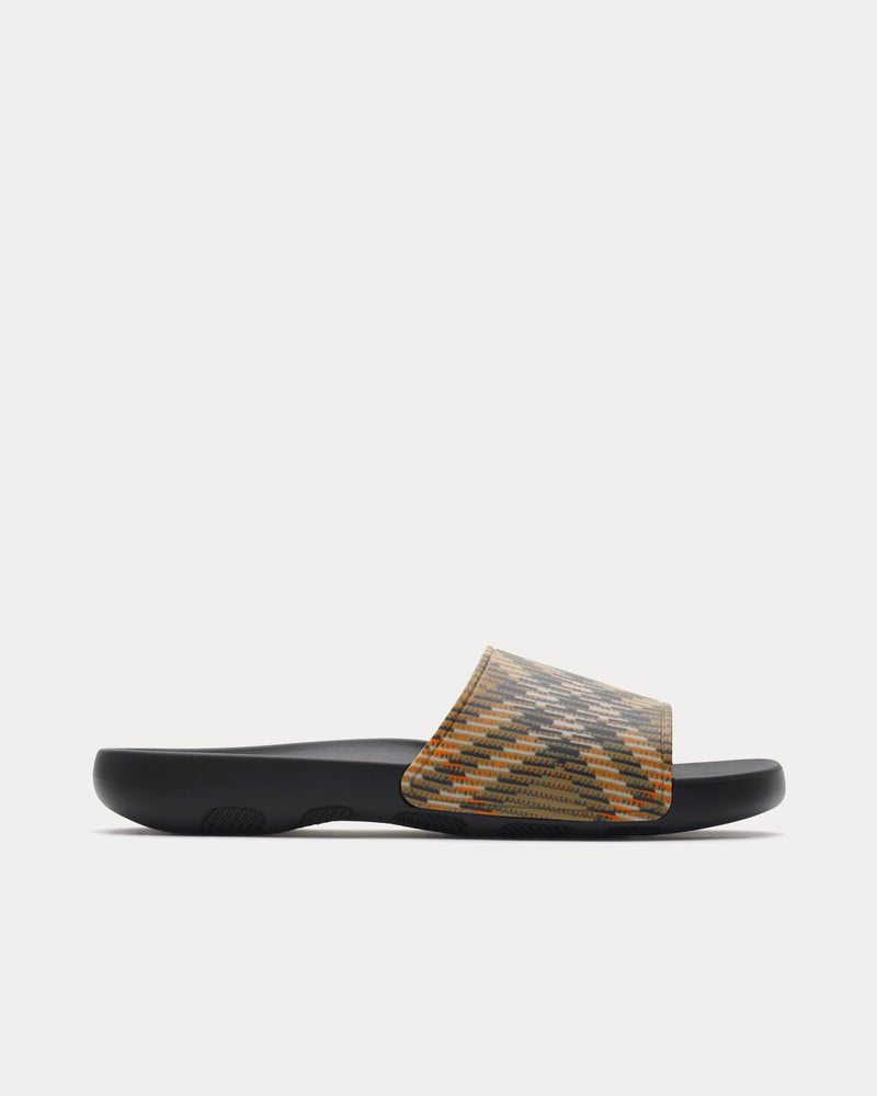 Burberry Dive Embossed Check Sand Slides - 1