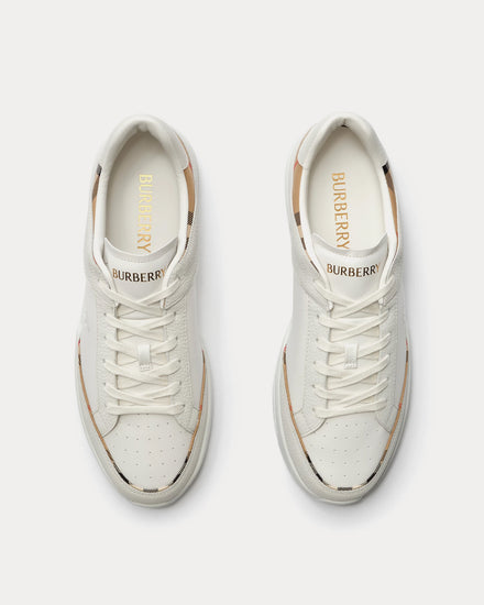 Burberry Harrow Leather & Nylon White / Archive Beige Low Top Sneakers - 2