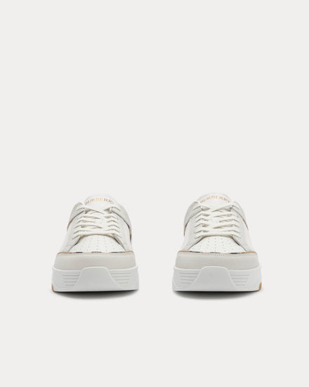 Burberry Harrow Leather & Nylon White / Archive Beige Low Top Sneakers - 3
