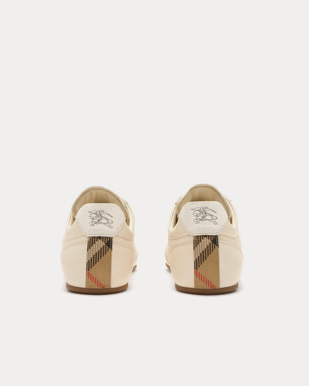 Burberry Knight Runner Leather Dove Beige Low Top Sneakers - 4