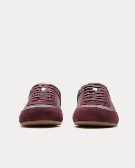 Burberry Knight Runner Leather Vineyard Red / Dove Beige Low Top Sneakers - 3