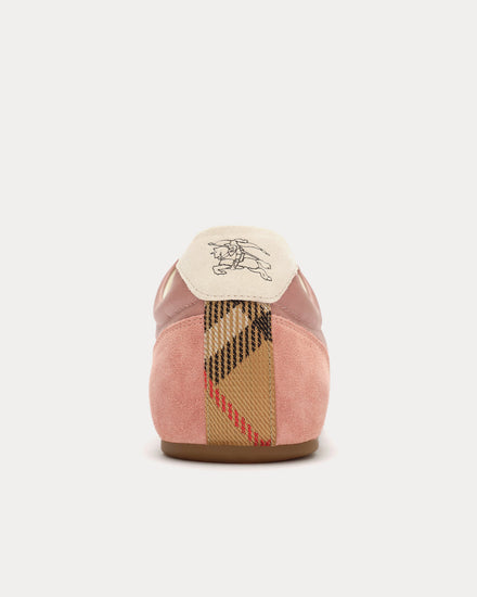 Burberry Knight Runner Leather Dusky Rose / Dove Beige Low Top Sneakers - 5