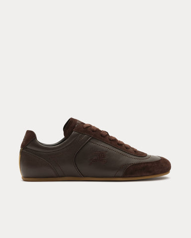 Burberry Knight Runner Leather Moorhen Brown Low Top Sneakers
