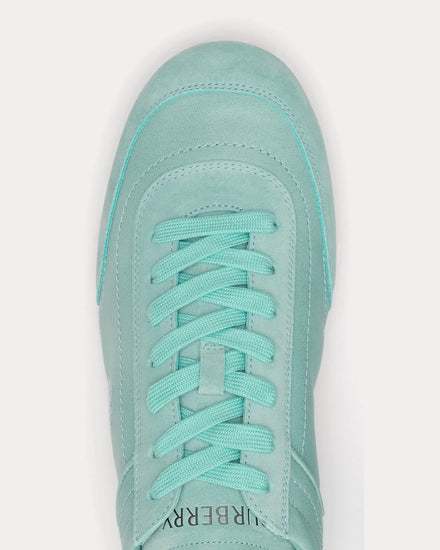 Burberry Knight Runner Leather Tidal Blue Low Top Sneakers - 5
