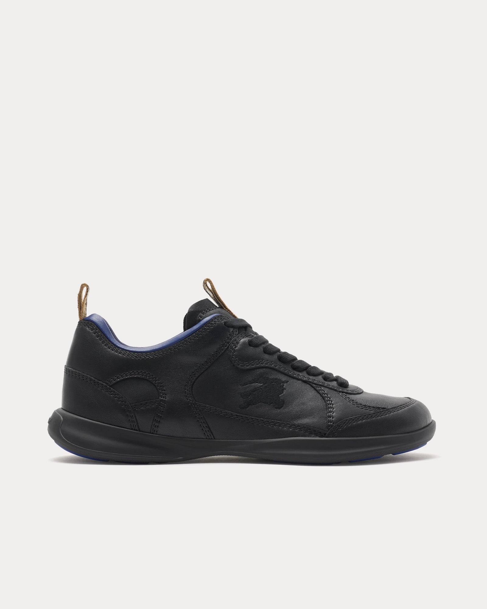 Burberry Men's Matrix Leather Black Low Top Sneakers