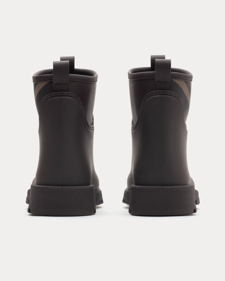 Burberry Rubber Marsh Stamp Brown / Mahogany Brown Low Boots - 4