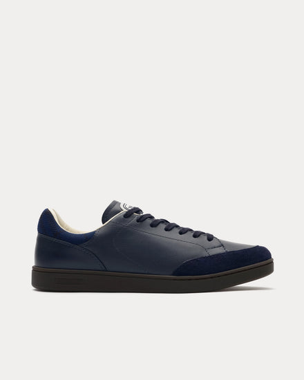 Burberry Set Leather & Suede Midnight Blue / Nocturnal Blue Low Top Sneakers - 1