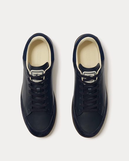 Burberry Set Leather & Suede Midnight Blue / Nocturnal Blue Low Top Sneakers - 2