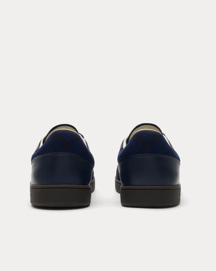 Burberry Set Leather & Suede Midnight Blue / Nocturnal Blue Low Top Sneakers - 5