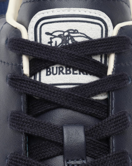 Burberry Set Leather & Suede Midnight Blue / Nocturnal Blue Low Top Sneakers - 6