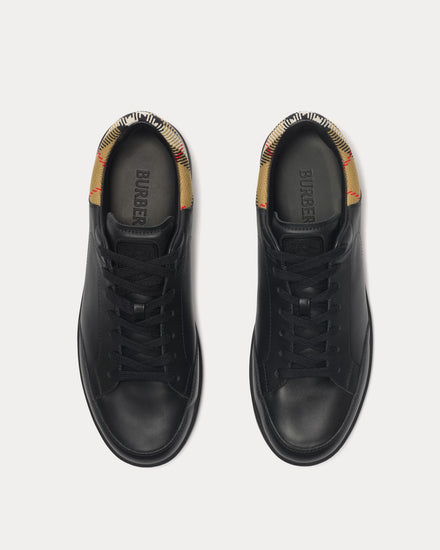 Burberry Set Leather Black / Sand Beige Low Top Sneakers - 2