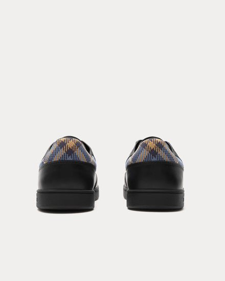 Burberry Set Leather Black / Wave Blue Low Top Sneakers - 4