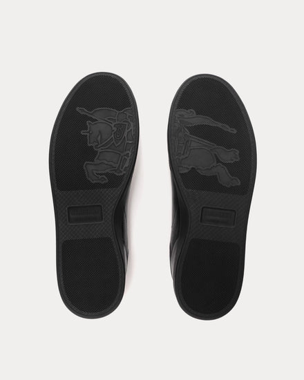 Burberry Set Leather Black / Wave Blue Low Top Sneakers - 5