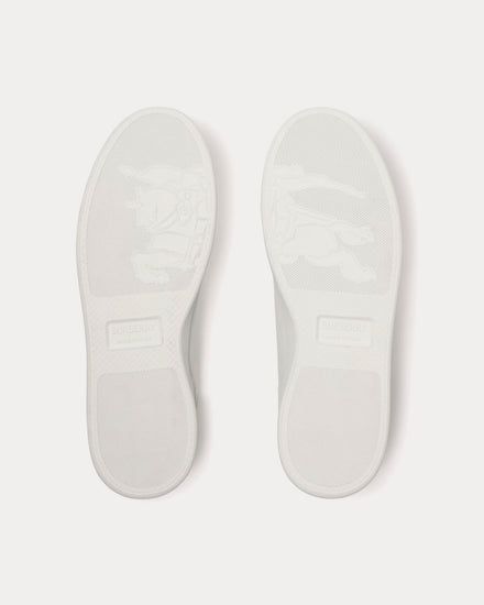 Burberry Set Leather Porcelain White / Sand Beige Low Top Sneakers - 5