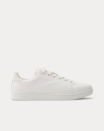 Burberry Set Embossed Check Leather Porcelain White Low Top Sneakers - 1