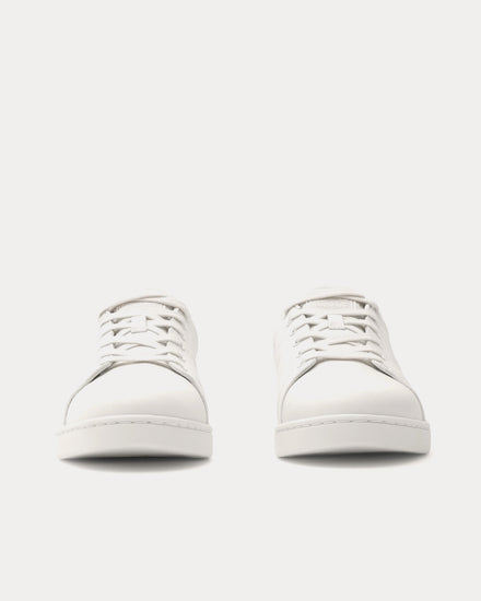 Burberry Set Embossed Check Leather Porcelain White Low Top Sneakers - 3