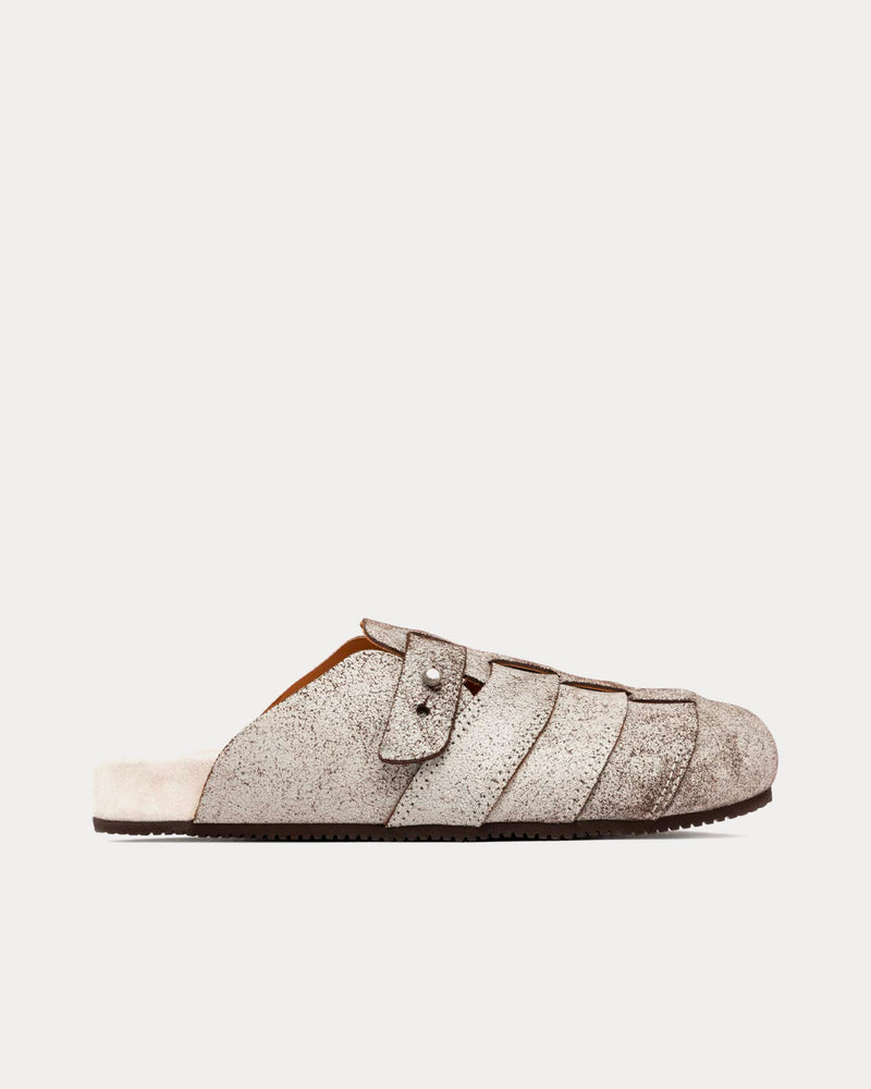 Buttero Glamping Suede Brick Red Mules - 1