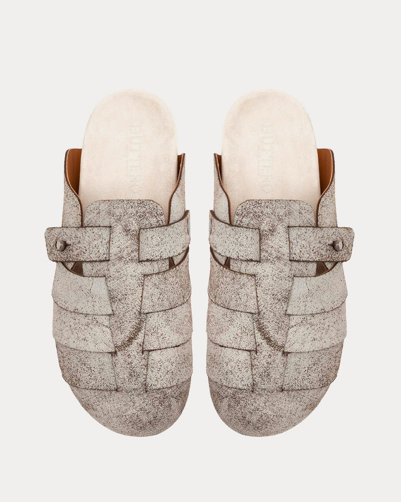 Buttero Glamping Suede Brick Red Mules - 2