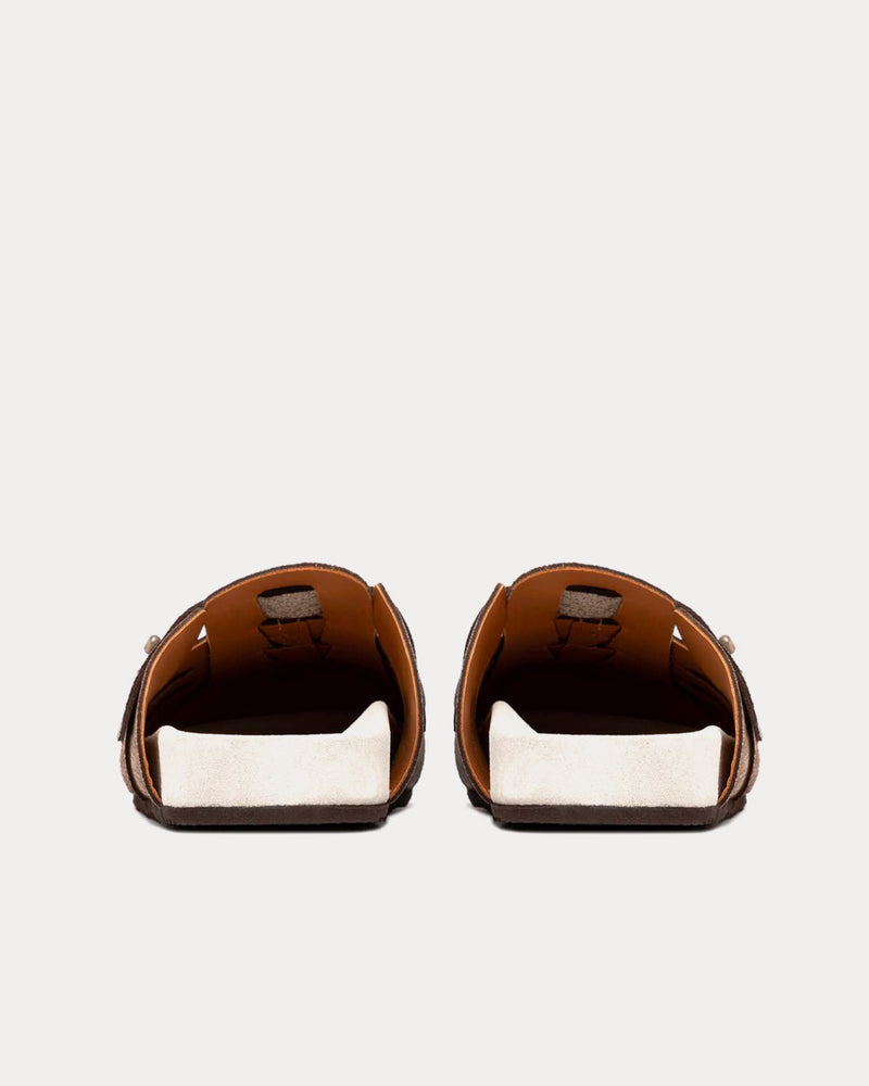 Buttero Glamping Suede Brick Red Mules - 3