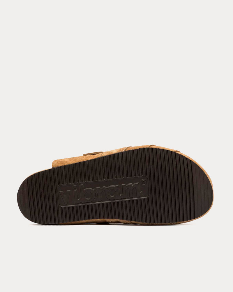 Buttero Glamping Suede Copper Brown Mules - 4