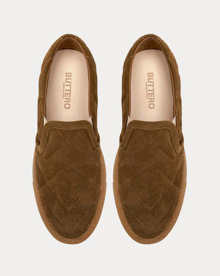 Buttero Tanino Suede Curry Yellow Slip On Sneakers - 2