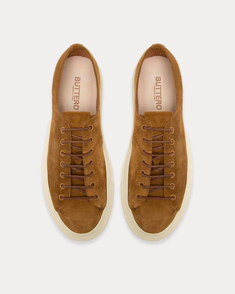 Buttero Tanino Suede Curry Low Top Sneakers - 2