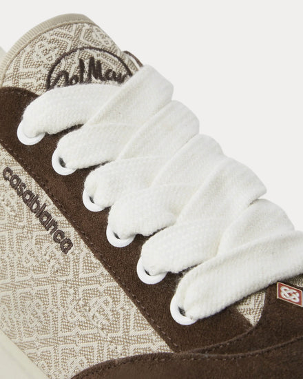 Casablanca Monogram Del Mar Beige / Brown Low Top Sneakers - 4