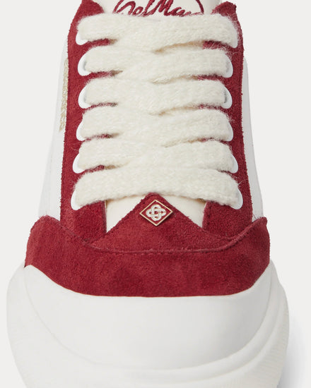 Casablanca Del Mar White / Burgundy Low Top Sneakers - 5