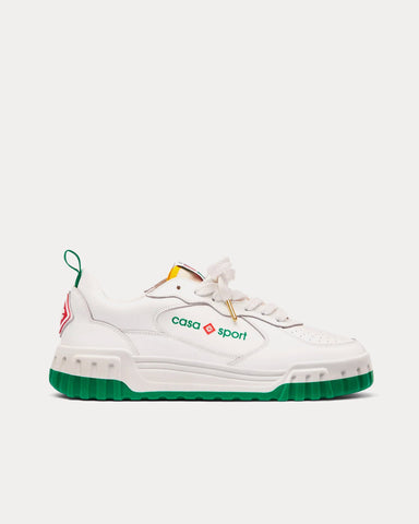 Casablanca The Court White / Green Low Top Sneakers