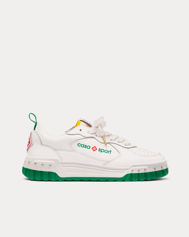 Casablanca The Court White / Green Low Top Sneakers