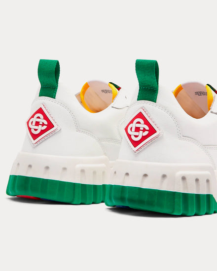 Casablanca The Court White / Green Low Top Sneakers - 4