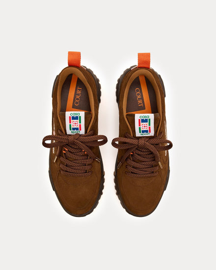 Casablanca Court Suede Brown Low Top Sneakers - 2