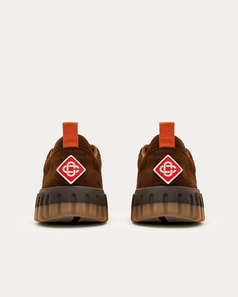 Casablanca Court Suede Brown Low Top Sneakers - 3